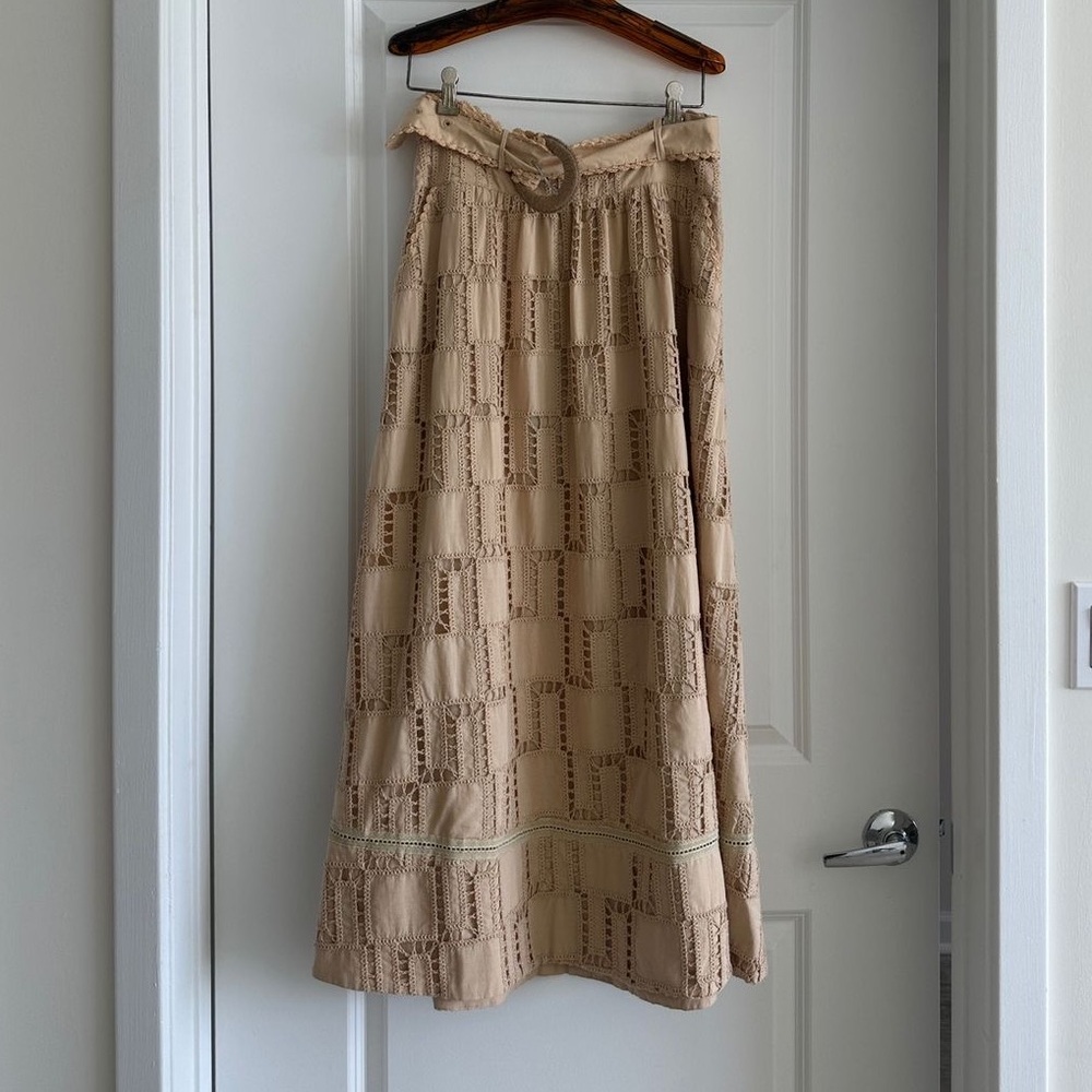 Farm Rio Sand Crochet Midi Skirt - Picture 5 of 9